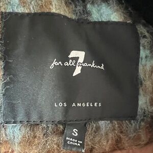 7 For All Mankind Blue and Brown Knit Sweater